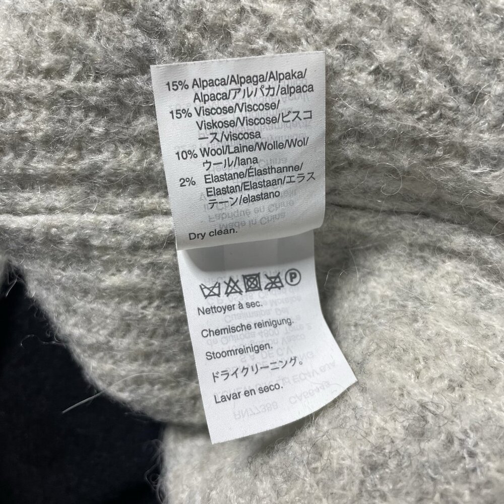 POINT SUR J.Crew Gray Open Back Sweater Buttons Women’s M Alpaca Gray - Picture 8 of 9